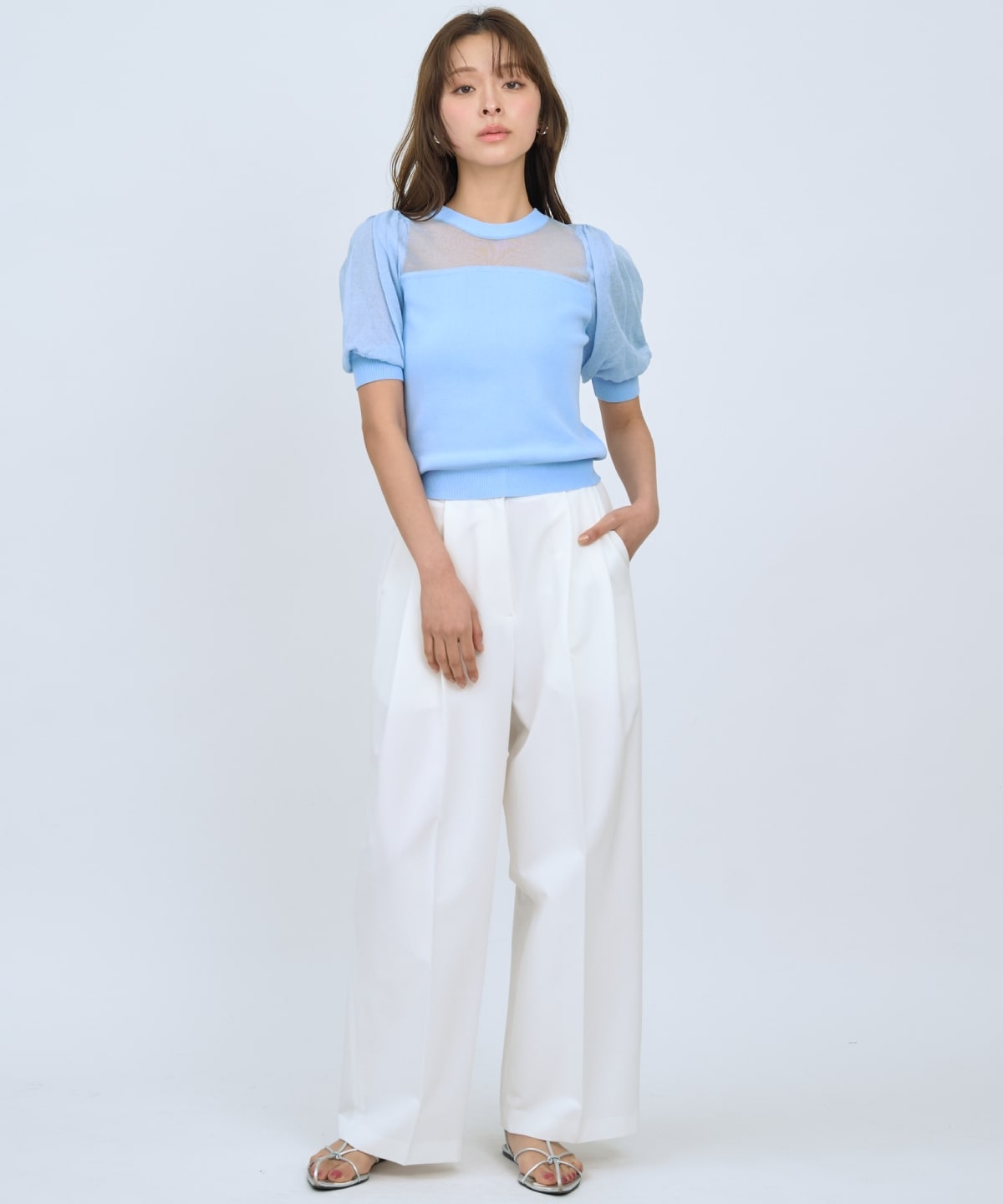 【先行予約受付中】シアーニットクルーネックプルオーバー