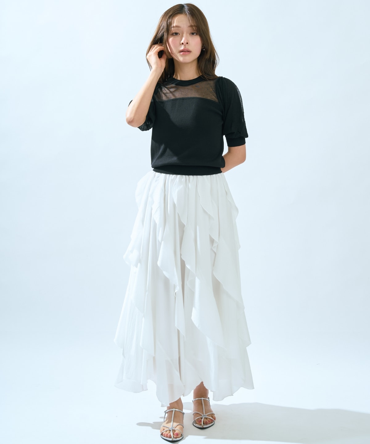 【先行予約受付中】シアーニットクルーネックプルオーバー