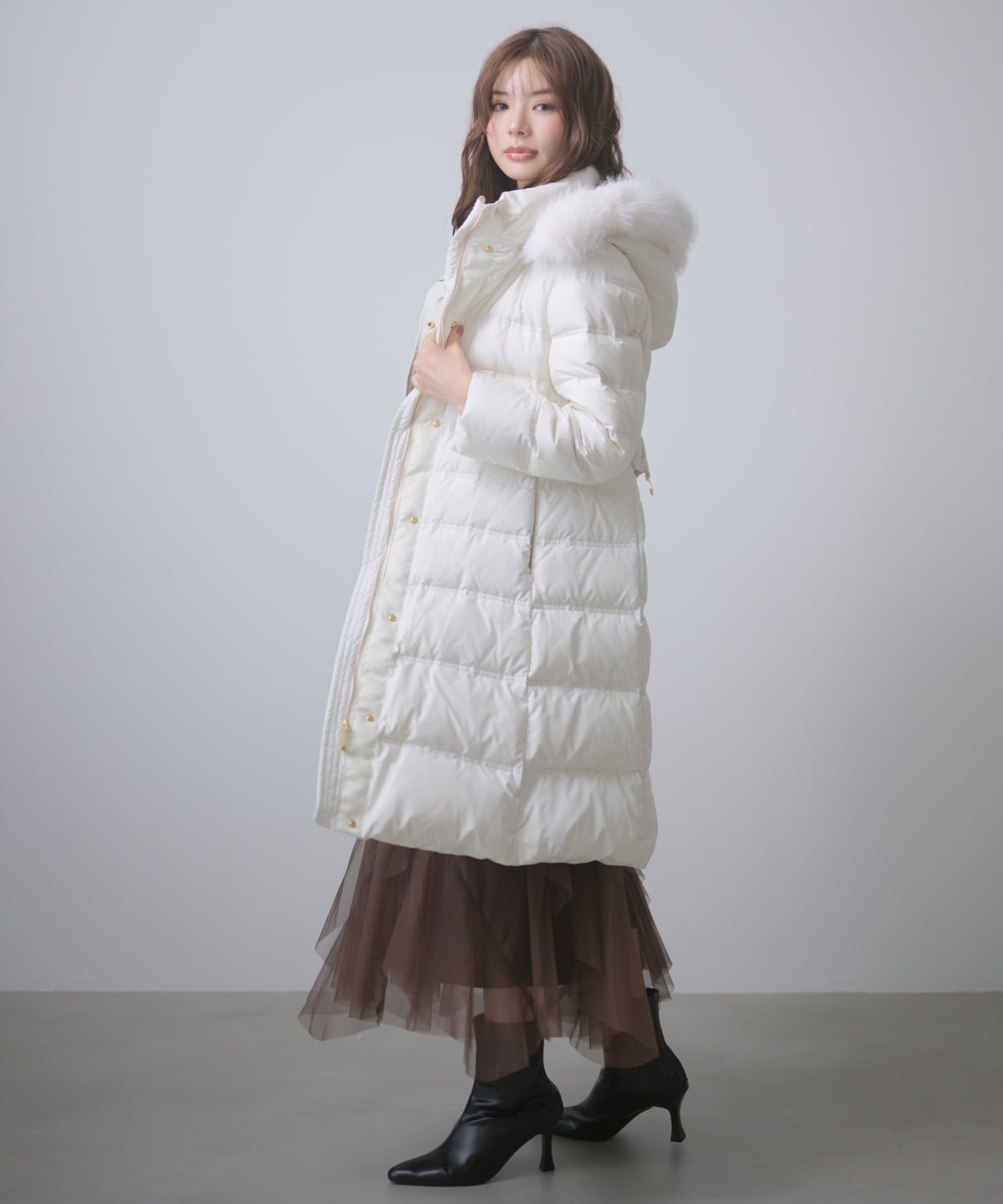 【9/10(木)10時 先行予約スタート】ベルト付きロングダウンコート