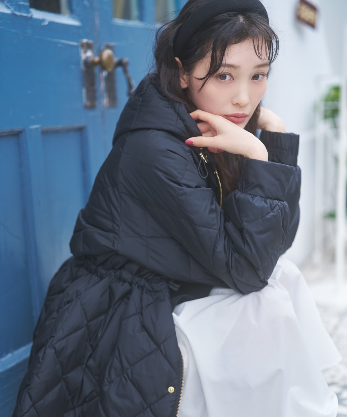 【TAION×AND COUTURE】ウエストドロストミドルダウンジャケット