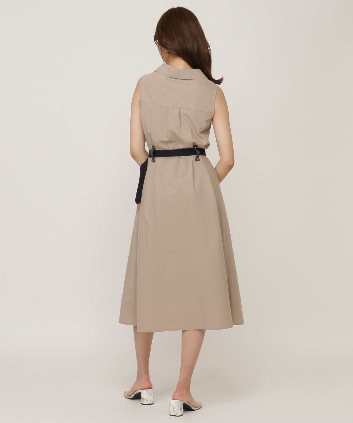 バイカラーシャツワンピース S ベージュ Redyazel 公式オンラインショップ バーンデストローズ