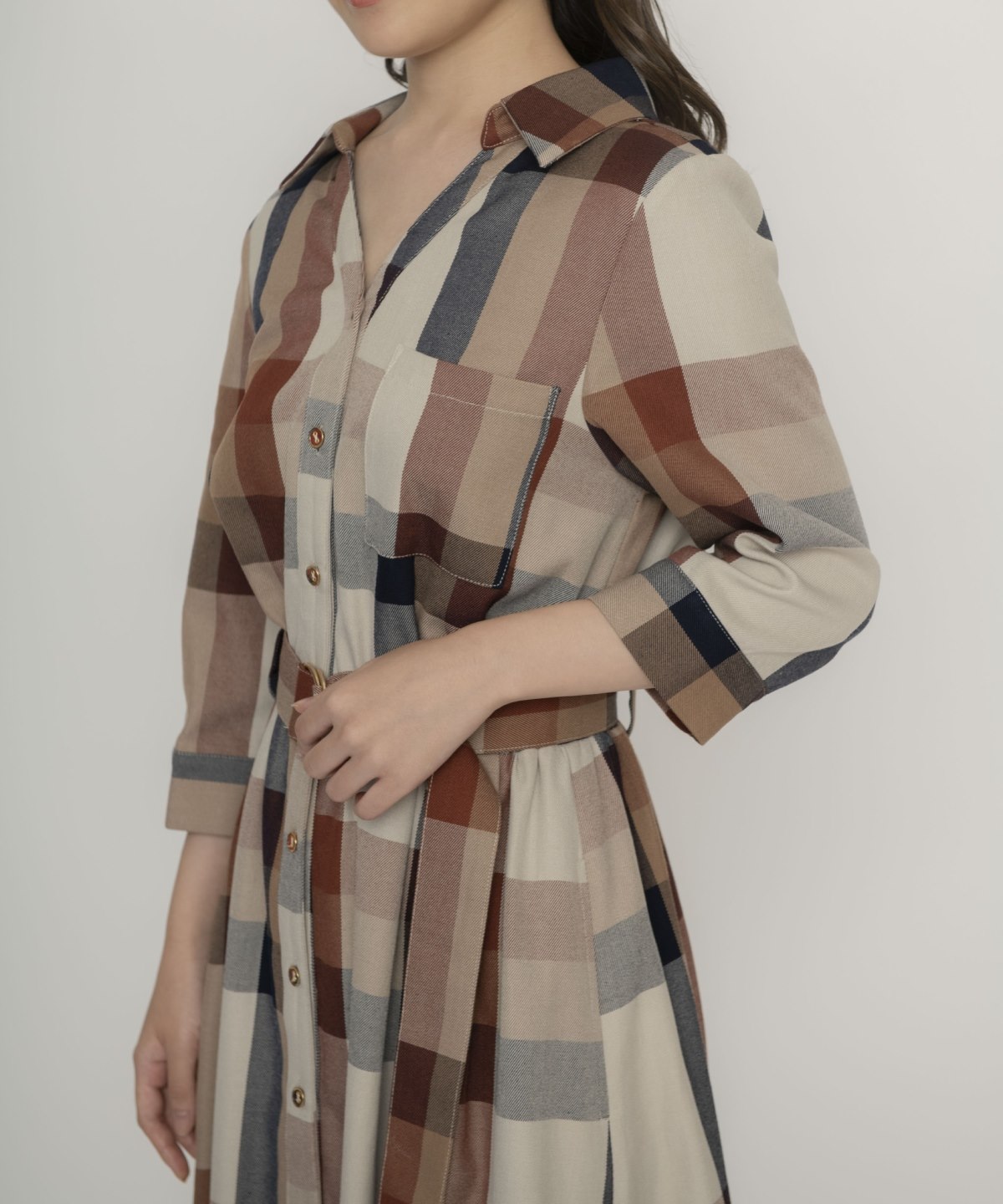 レトロチェックワンピース S オレンジ Redyazel 公式オンラインショップ バーンデストローズ