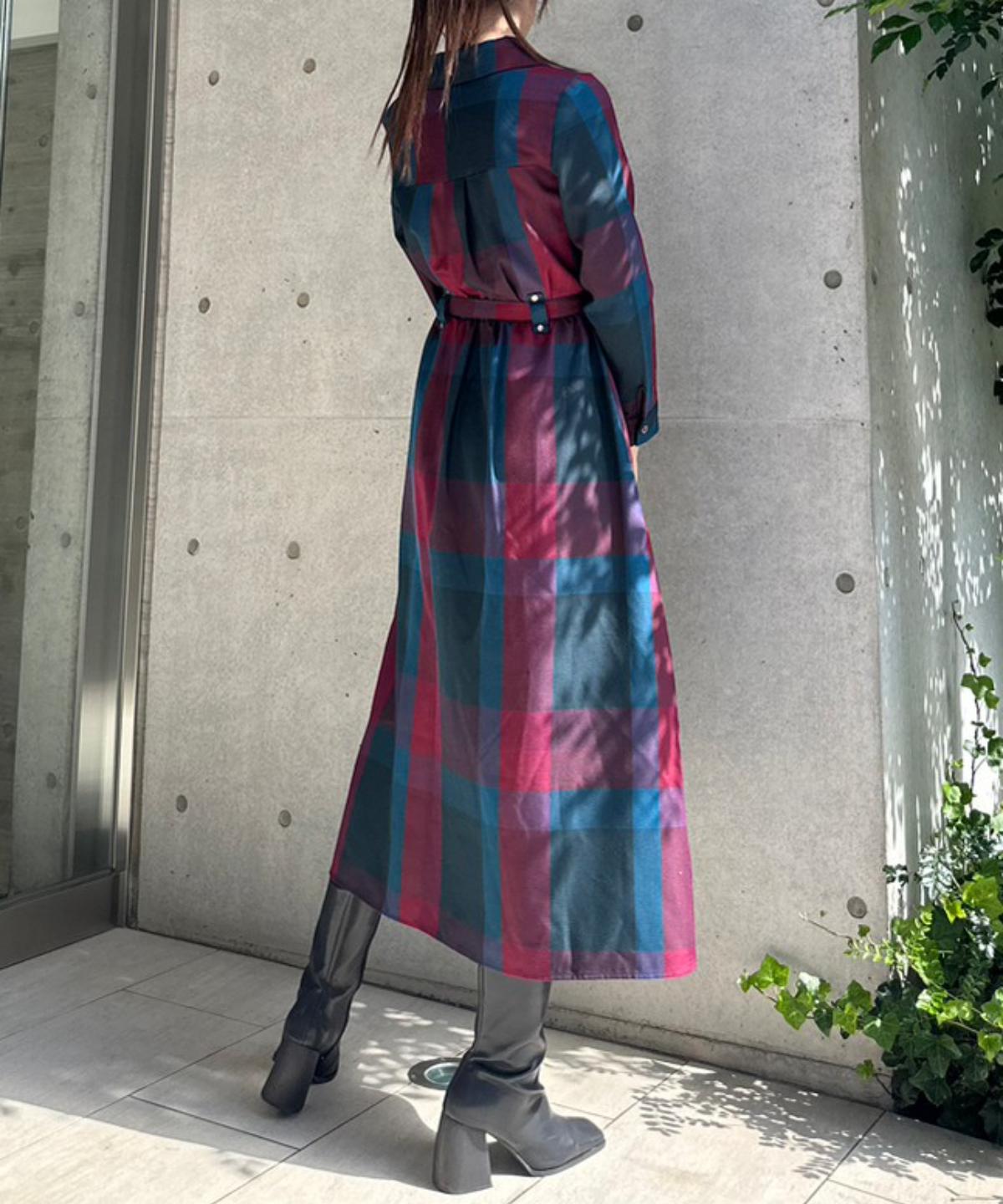 レトロチェックワンピース M グリーン Redyazel 公式オンラインショップ バーンデストローズ