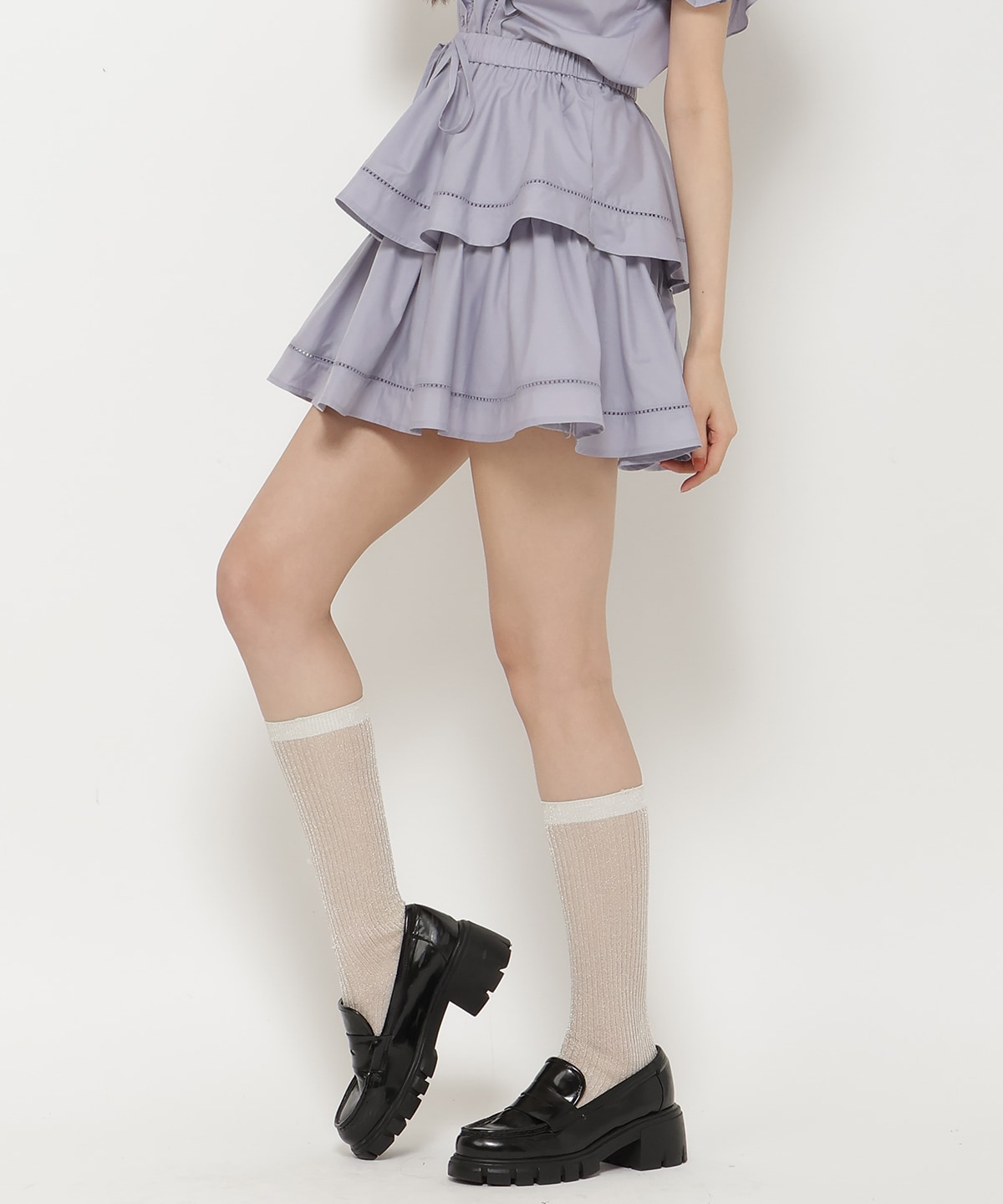 コットンフリルミニスカート