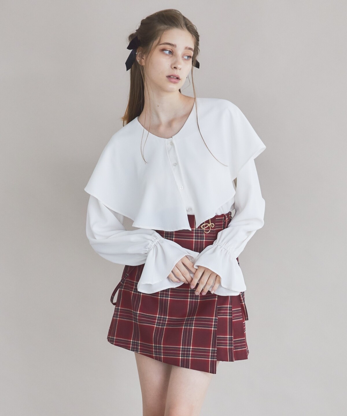 ２wayビッグカラーブラウス