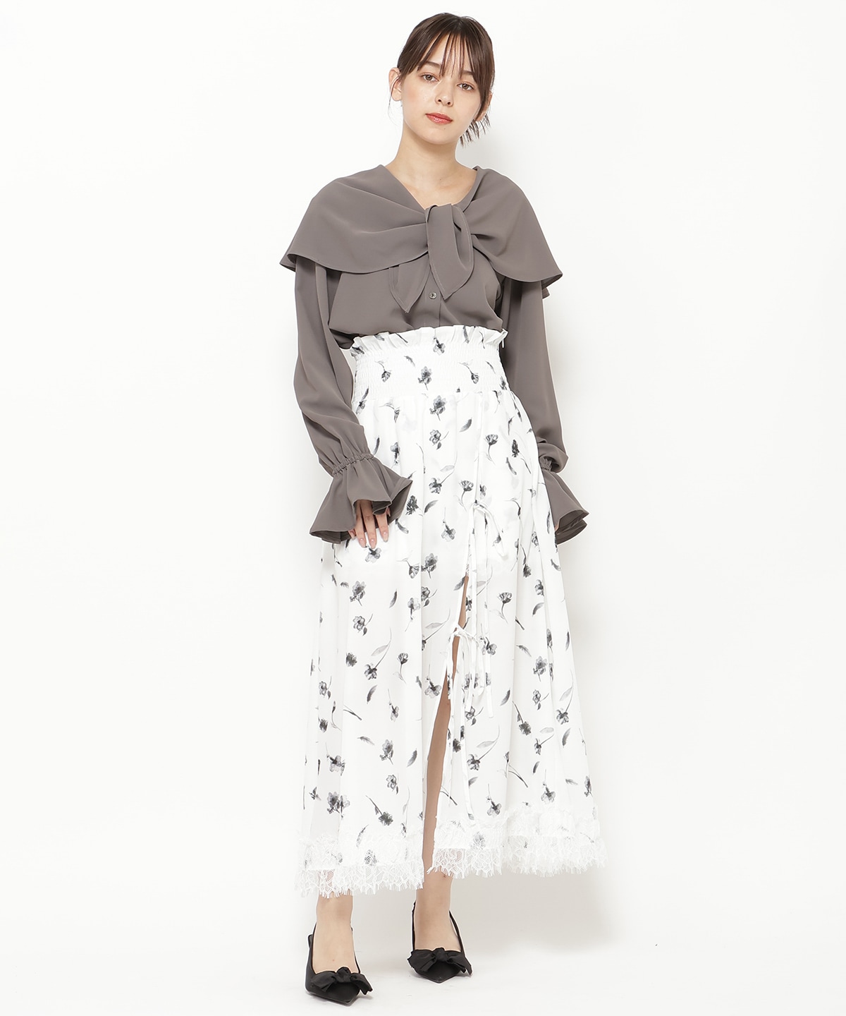 ２wayビッグカラーブラウス