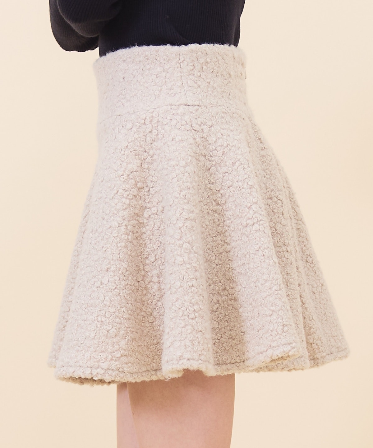 【セットアップ可能】ブークレフレアミニスカート