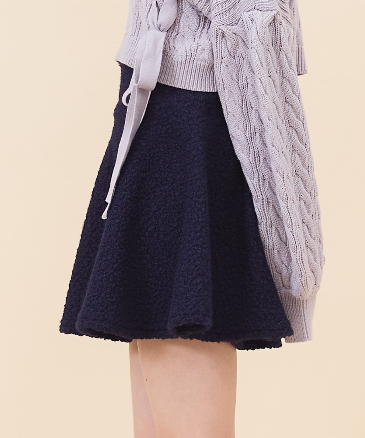 【セットアップ可能】ブークレフレアミニスカート