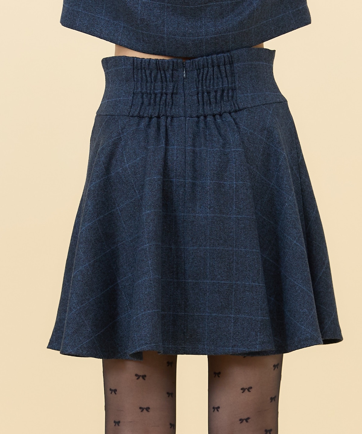 【セットアップ可能】チェックフレアミニスカート