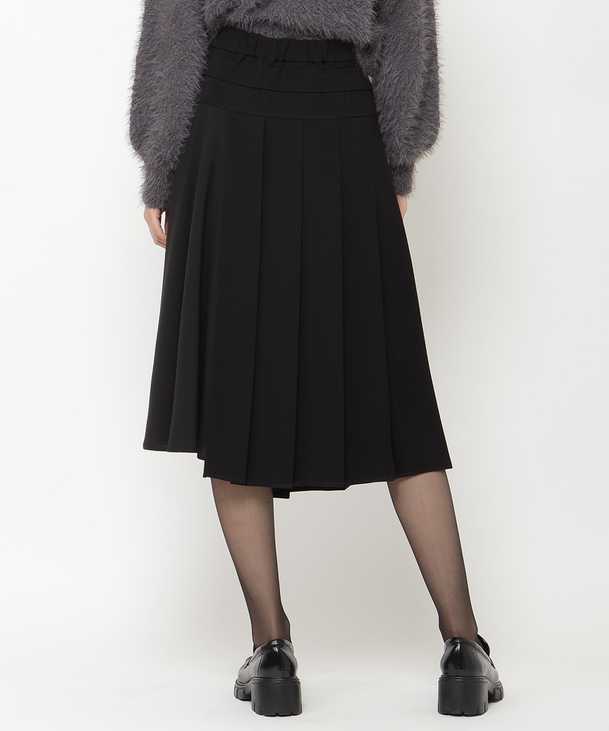 コンビネーションアシメプリーツスカート