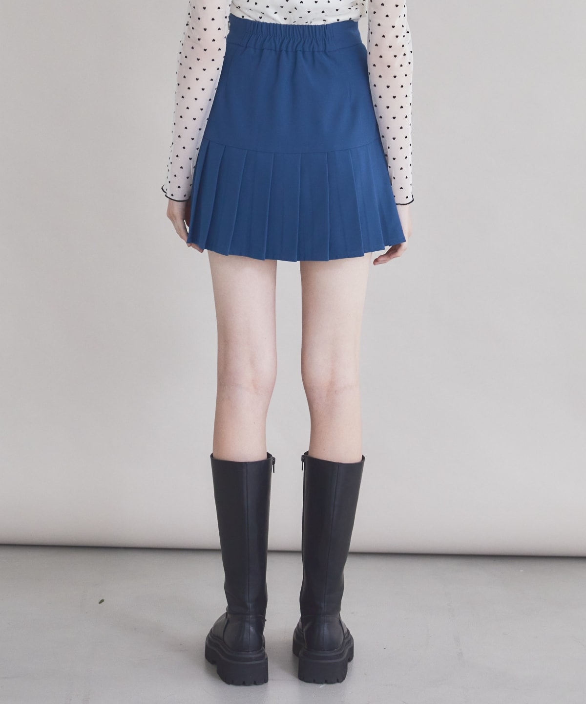 【セットアップ可能】サイドプリーツミニスカート