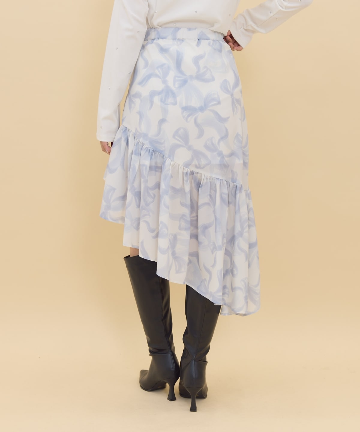 リボンプリントスカート