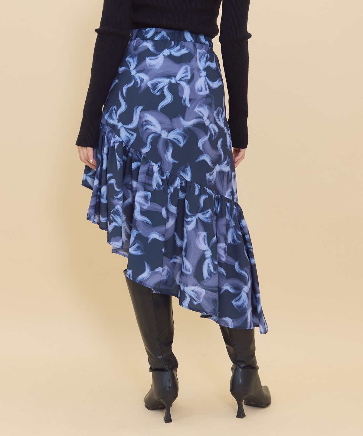 リボンプリントスカート