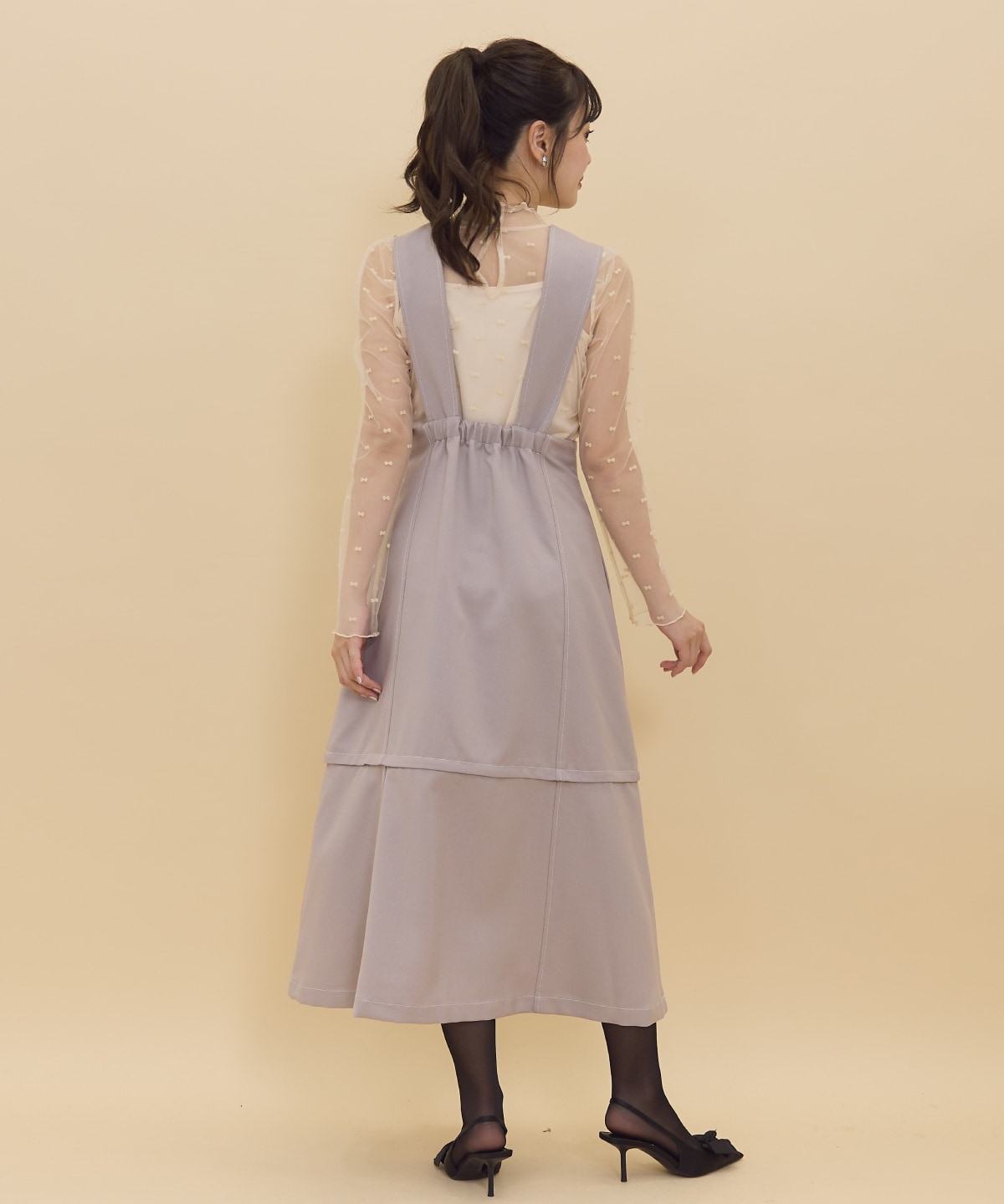 【セットアップ可能】2wayレングスウーリッシュジャンパースカート