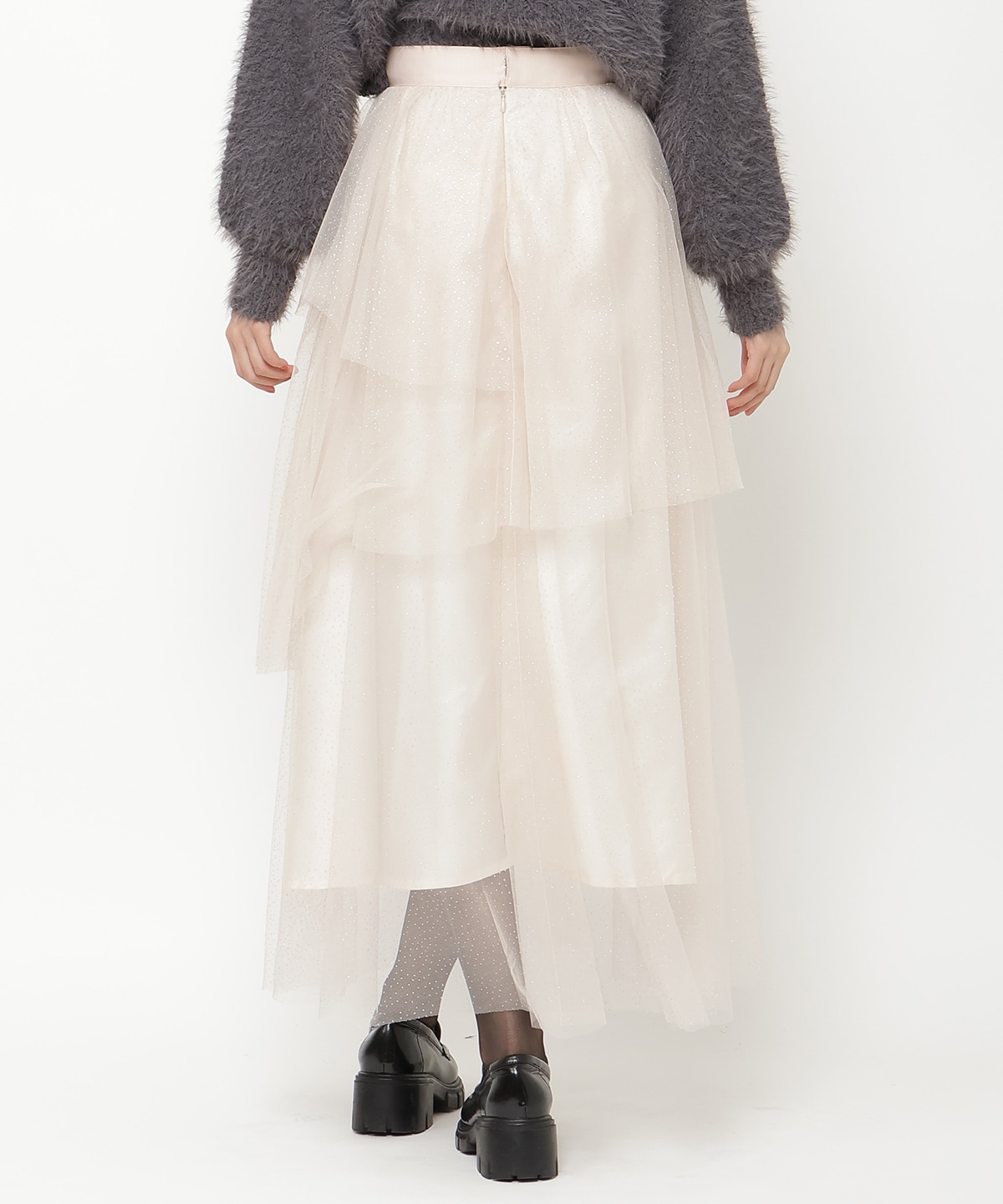 ラメチュールアシメティアードスカート