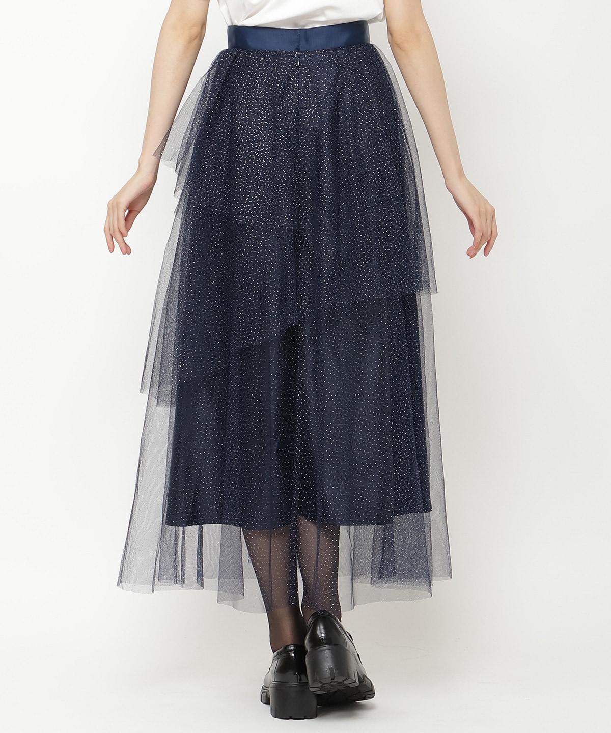 ラメチュールアシメティアードスカート