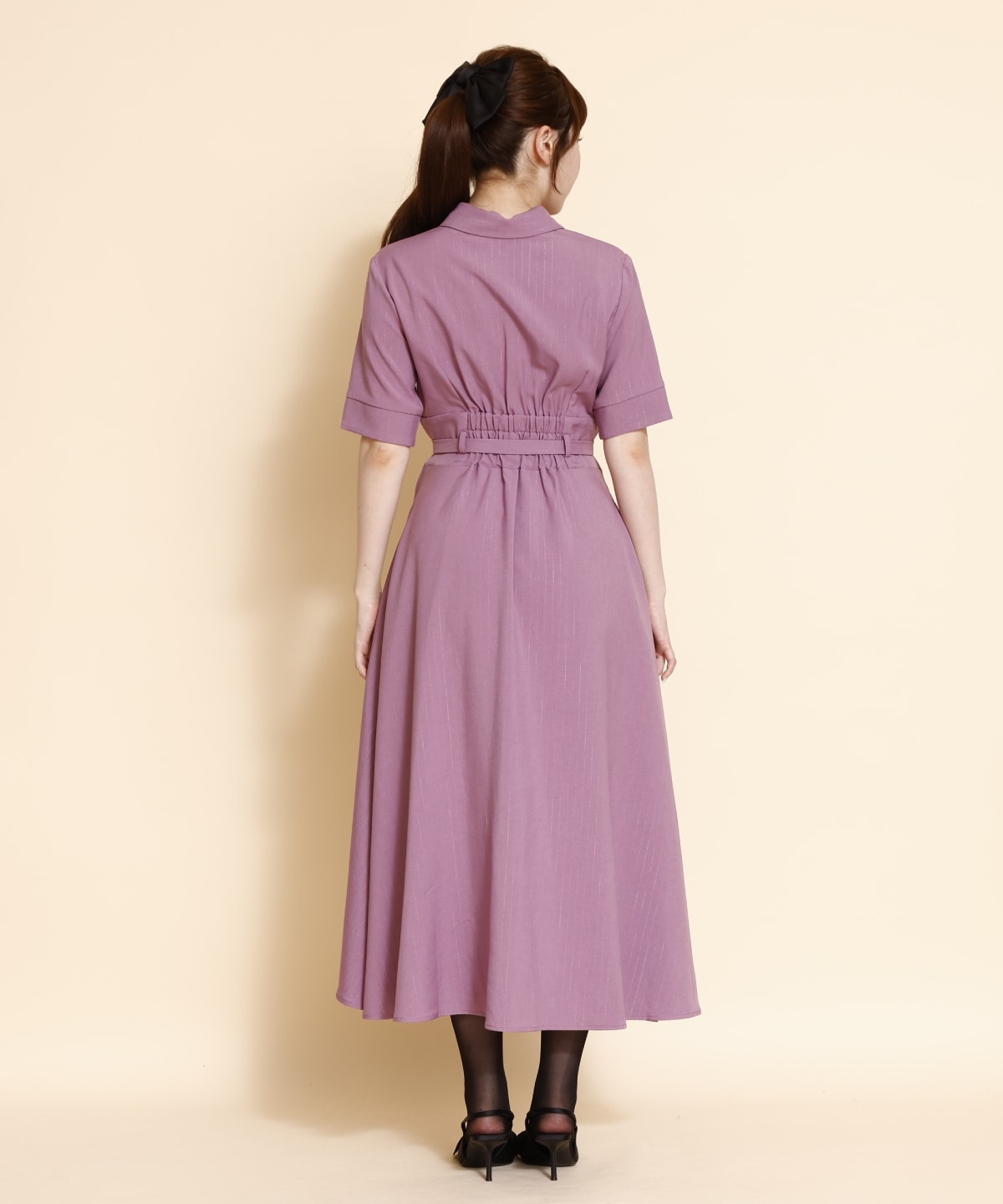 フレアシャツワンピース