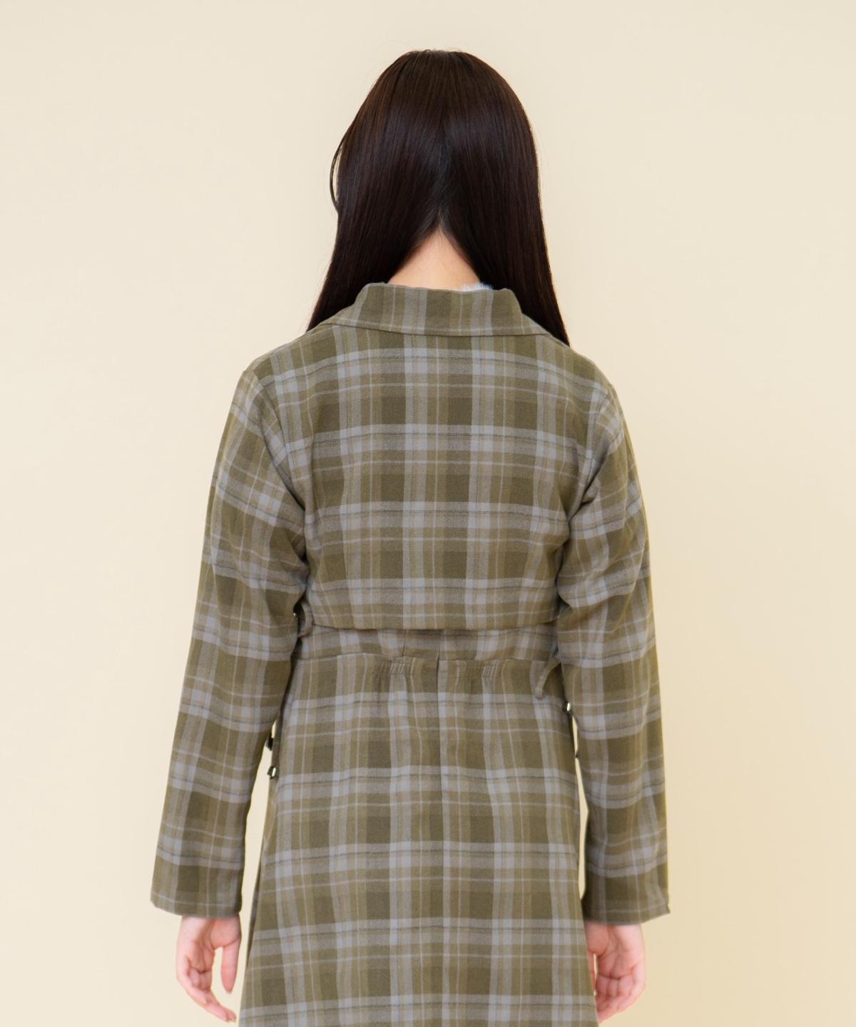 【セットアップ可能】チェックショートジャケット