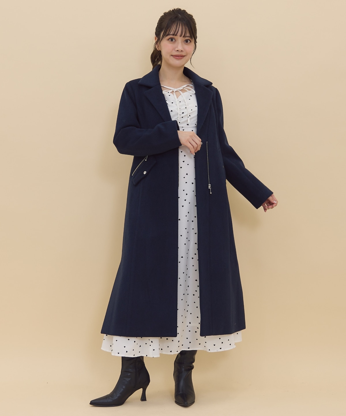 ジップチェスターコート