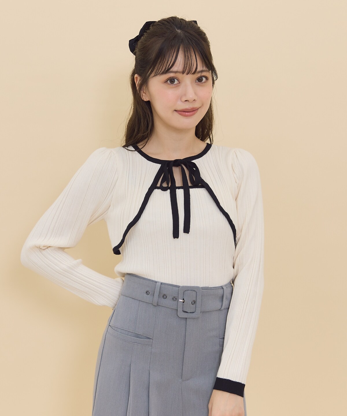 ボレロレイヤードデザインニット(F オフ): REDYAZEL｜公式オンライン  