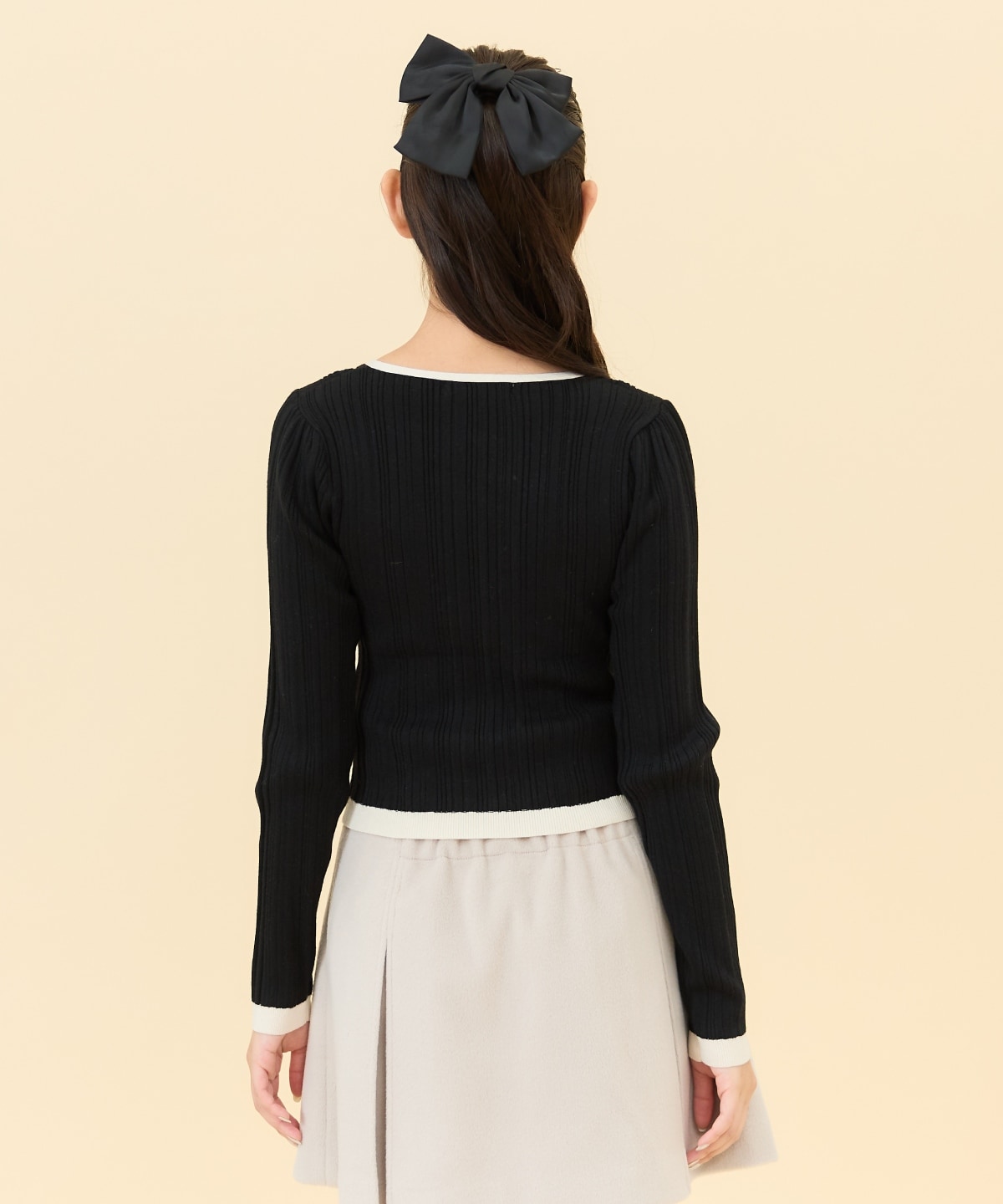 ボレロレイヤードデザインニット