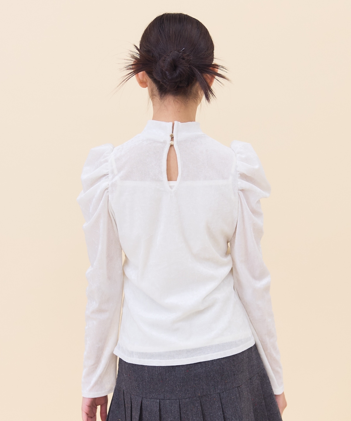 ベロアチュールトップス