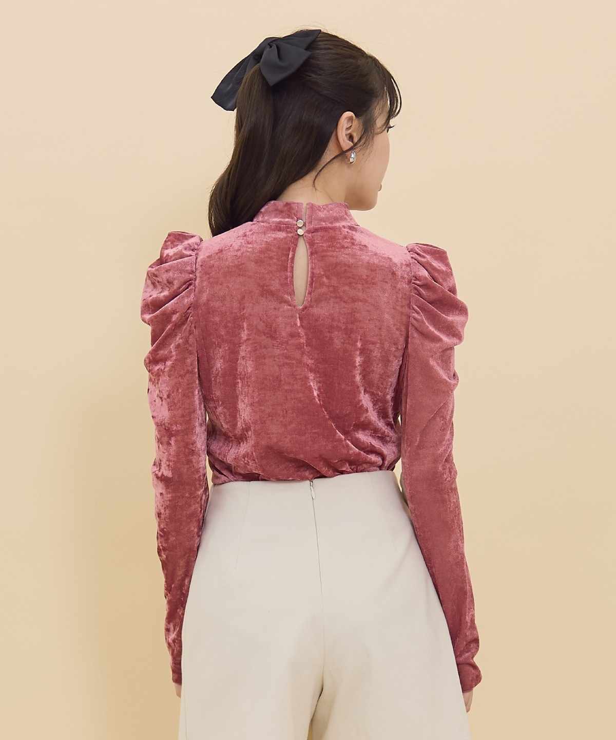 ベロアチュールトップス