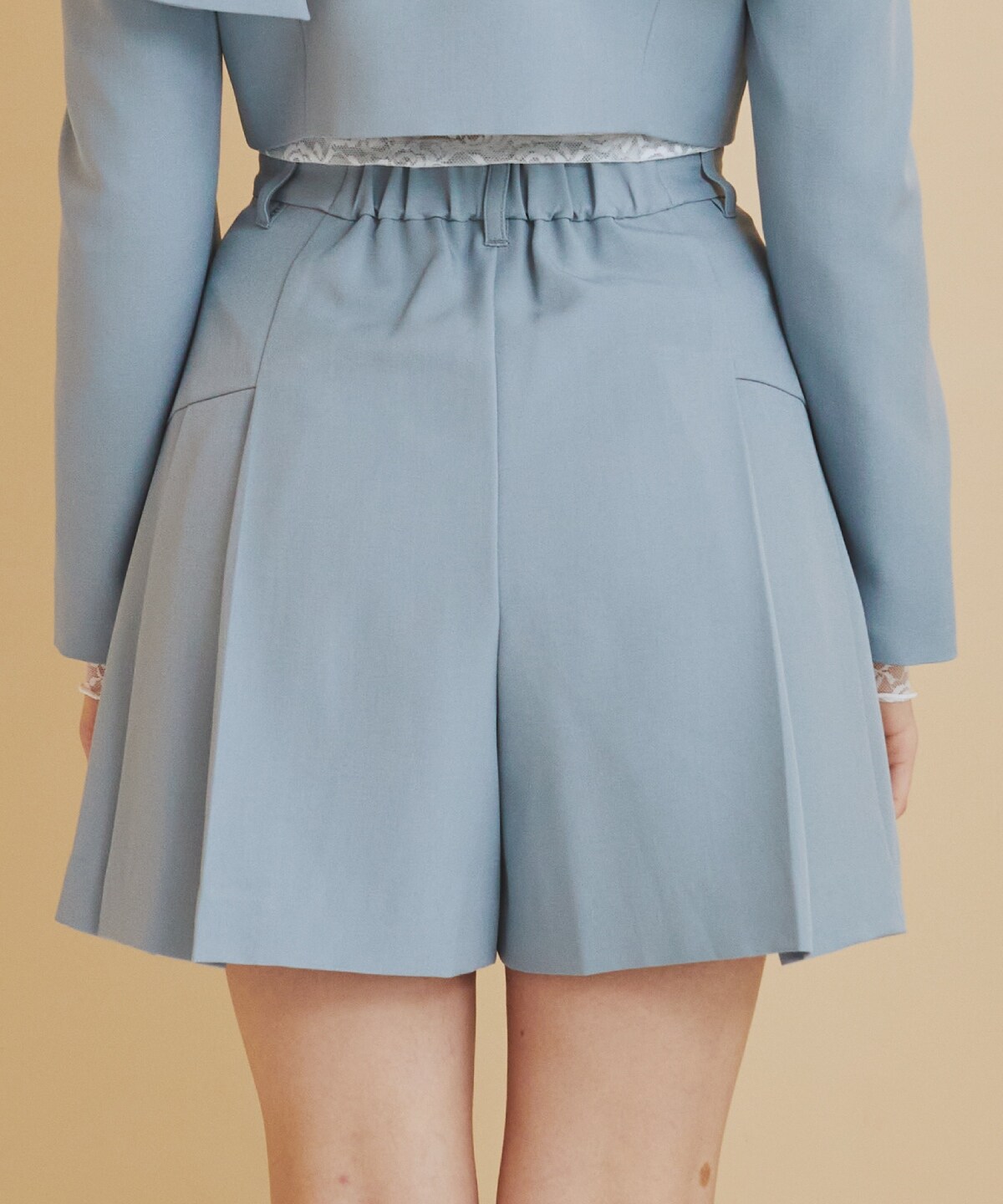 【セットアップ可能】プリーツショートパンツ