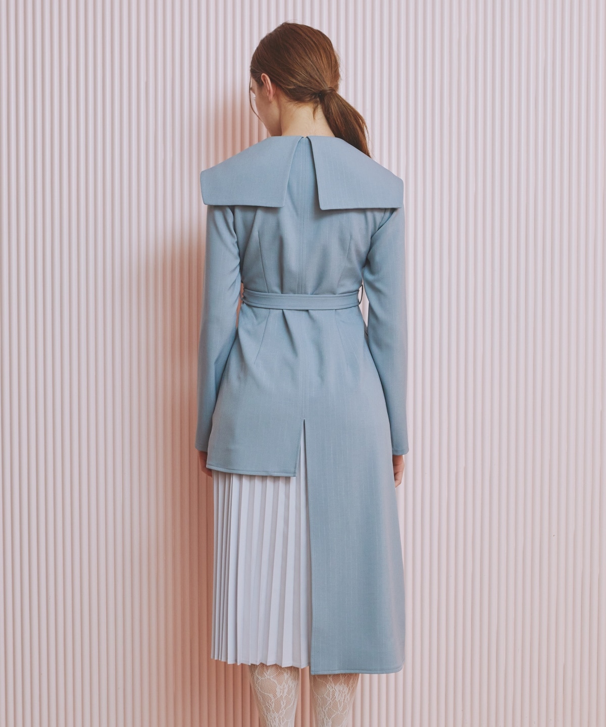 アシメデザインセーラープリーツワンピース