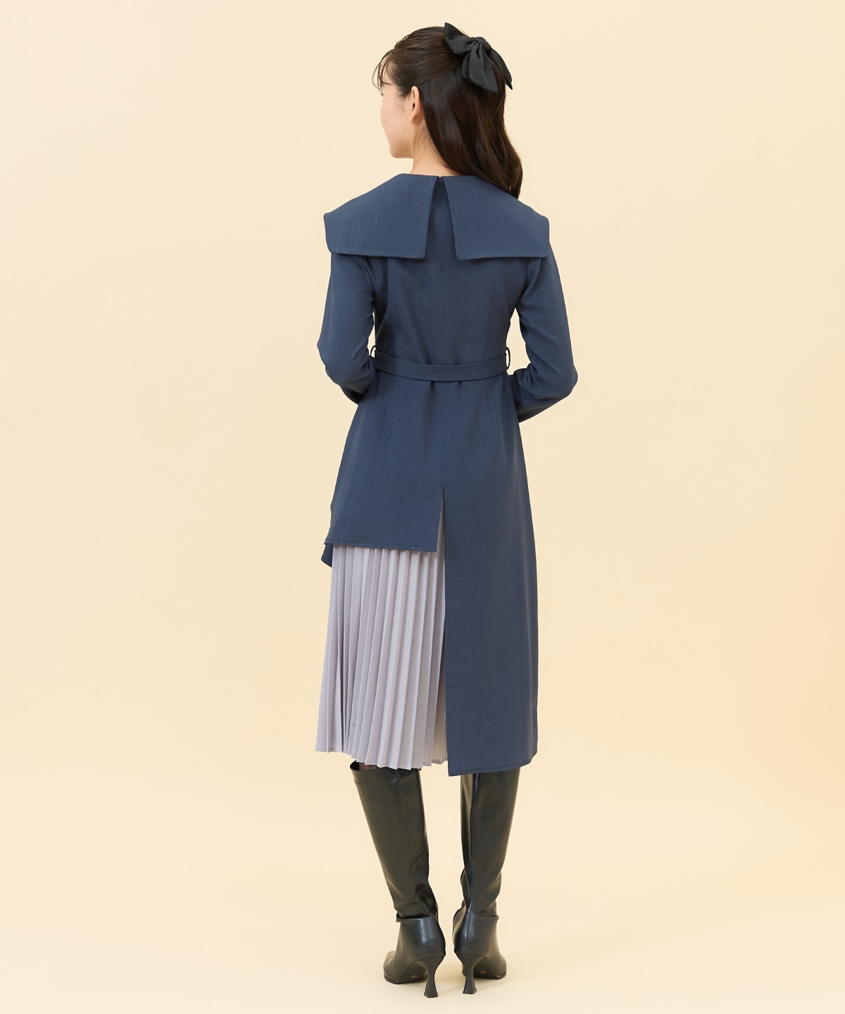 アシメデザインセーラープリーツワンピース