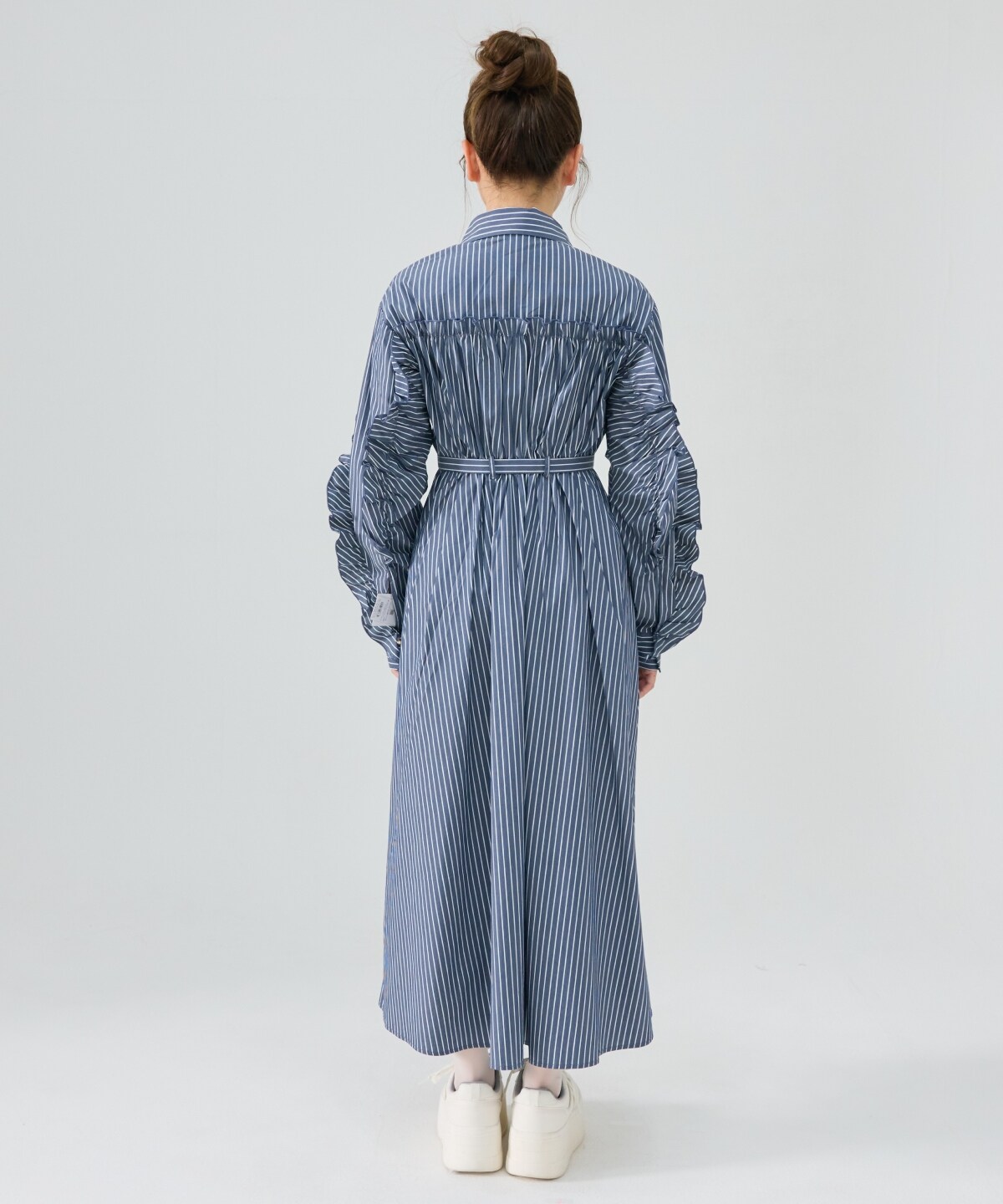 フリルシャツワンピース