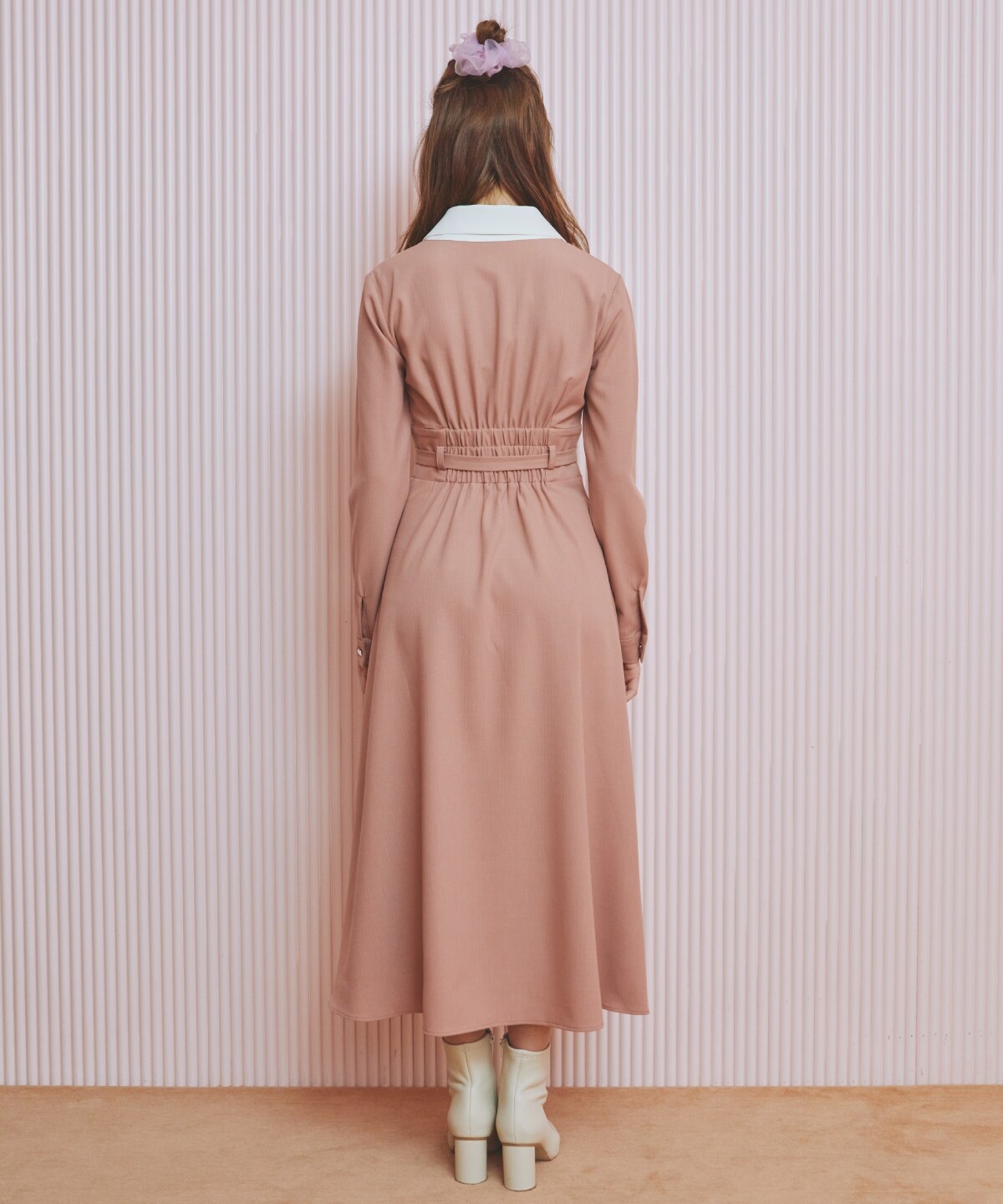 バイカラースキッパーシャツワンピース