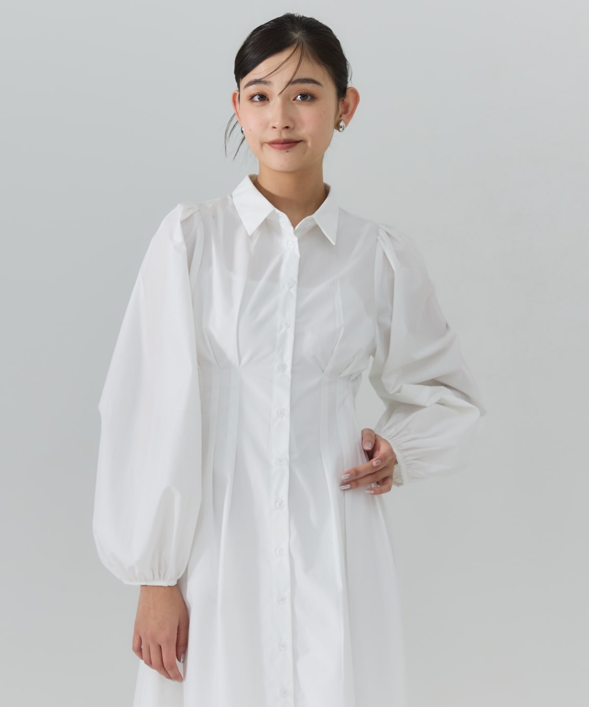 タックシャツワンピース