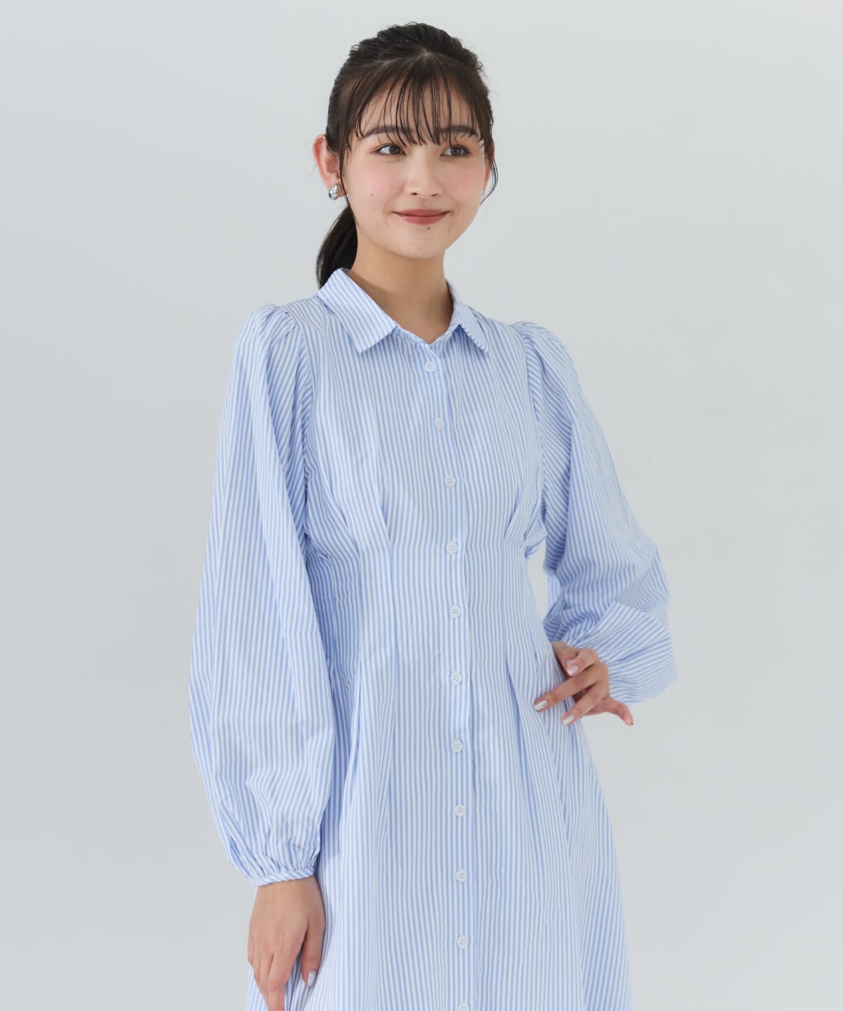 タックシャツワンピース