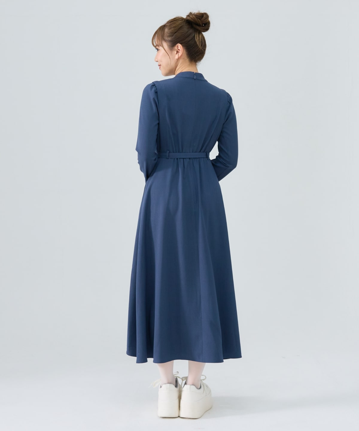 シャドウラメストライプカシュクールワンピース