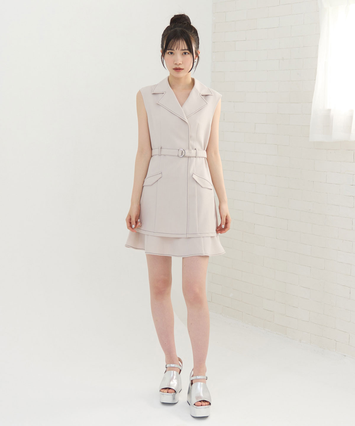 レイヤードライクミニワンピース(F ベージュ): REDYAZEL｜公式