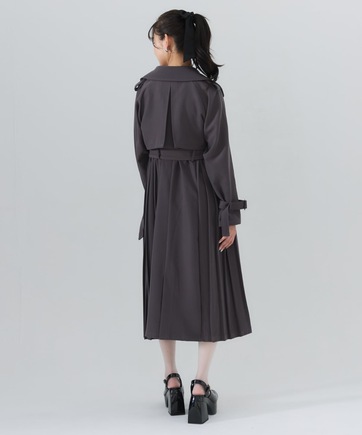 3WAYサイドプリーツトレンチコート