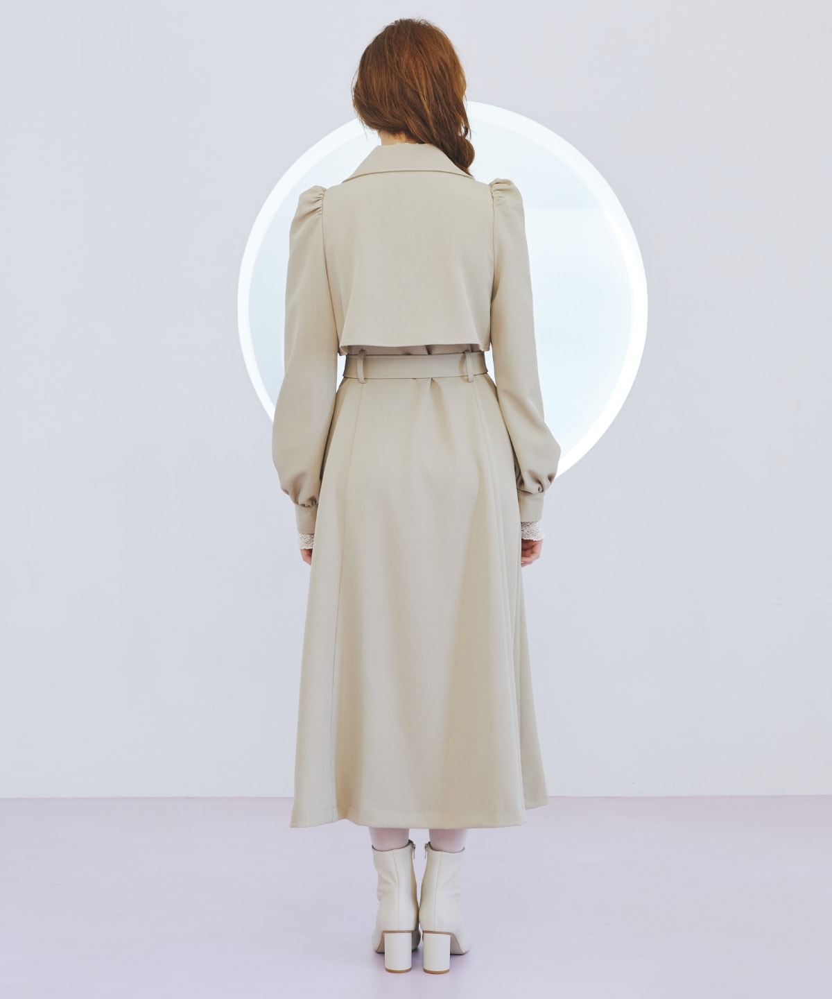 パフスリーブロングトレンチコート