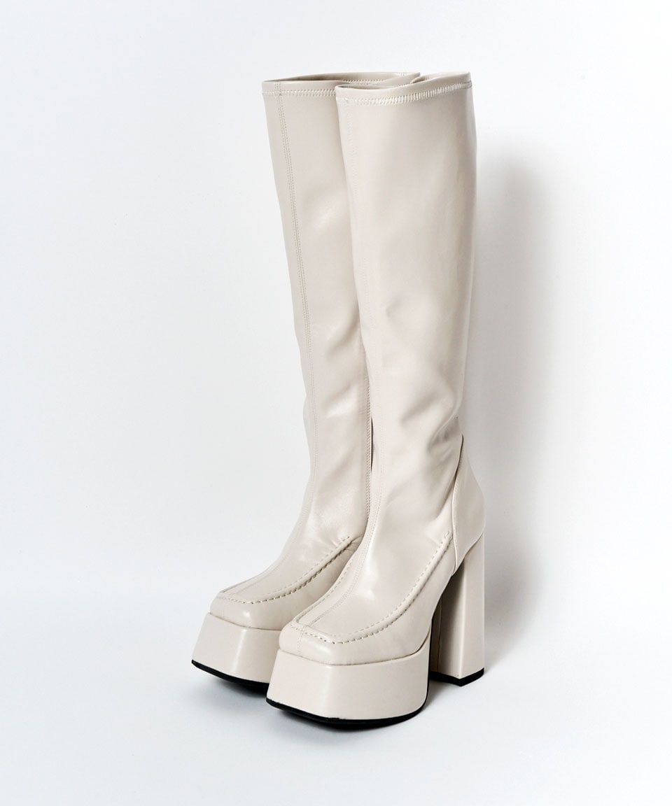 スクエアタイツロングブーツ