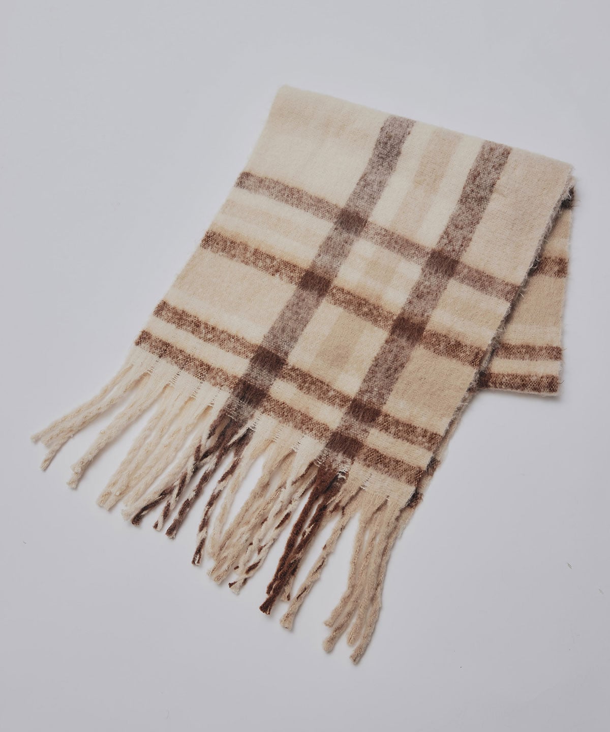 ワイドチェックマフラー