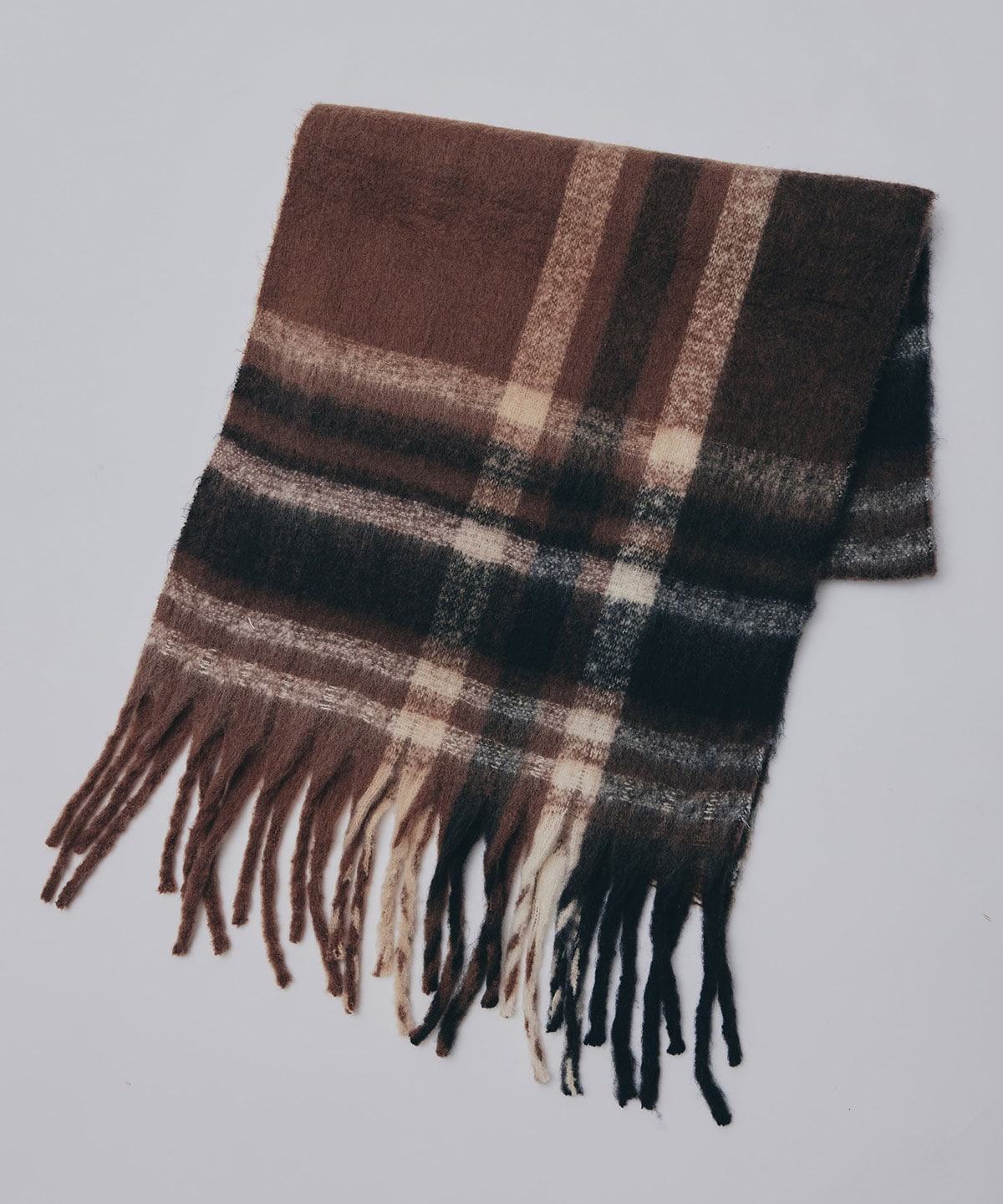 ワイドチェックマフラー