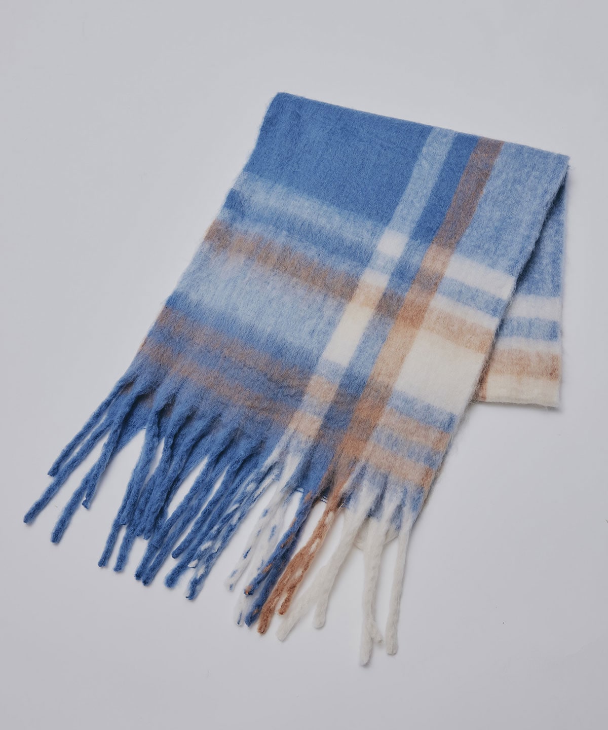 ワイドチェックマフラー