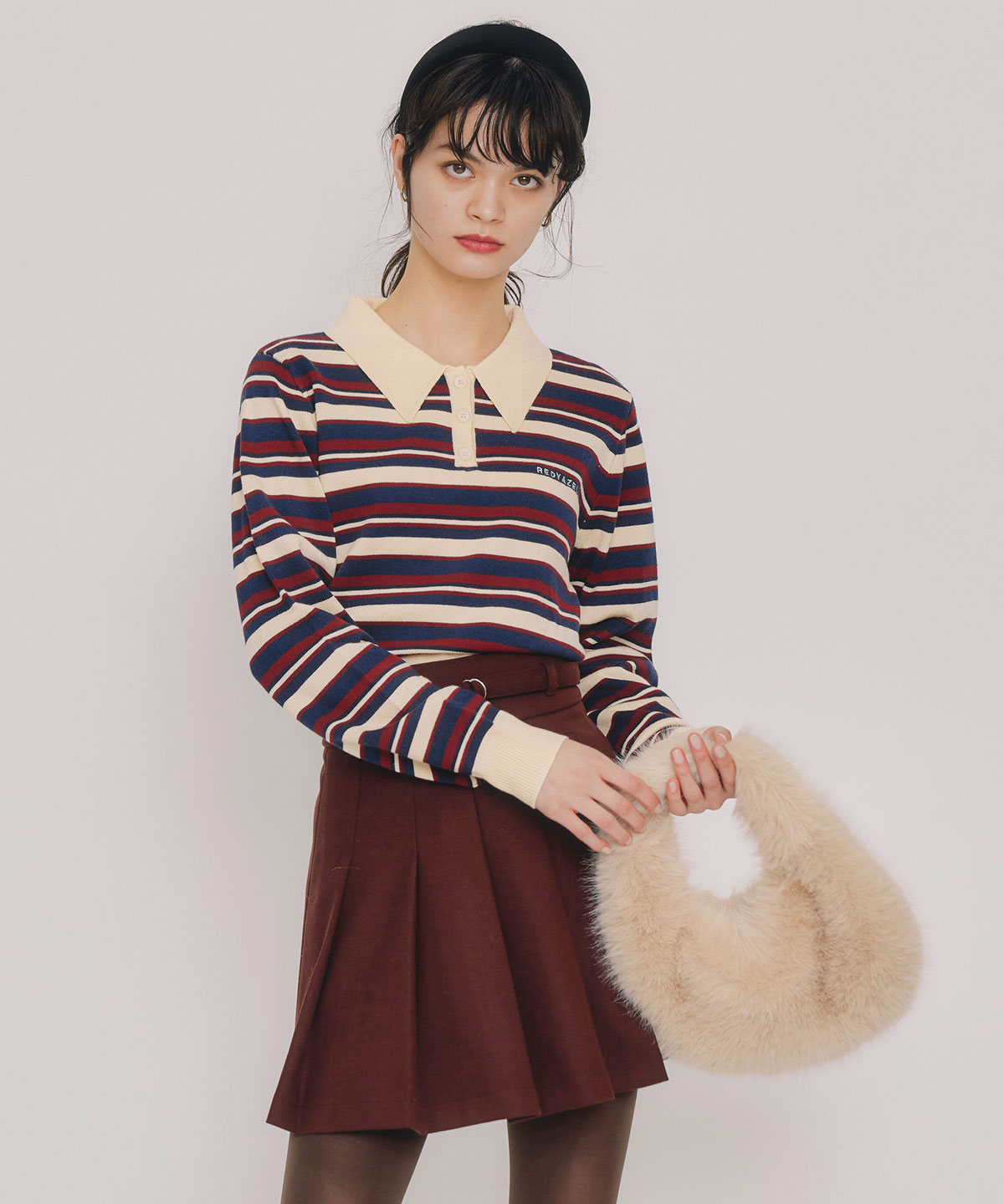 メルトンライクプリーツミニスカート