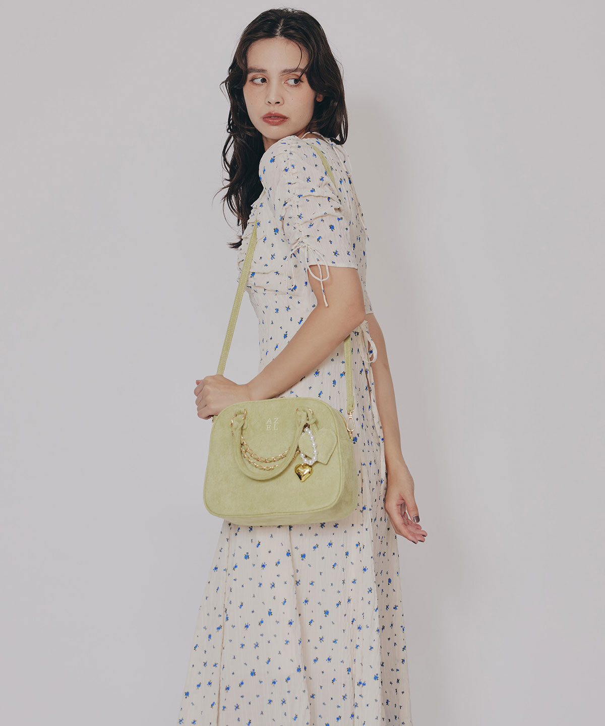 ミニフラワーイレヘムロングワンピース