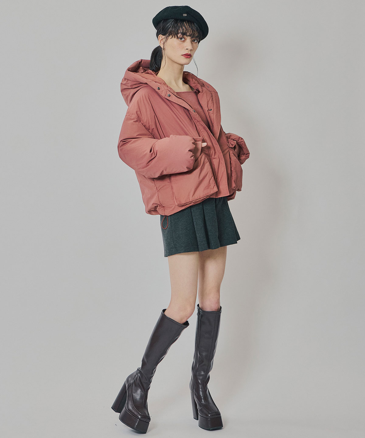 フラップポケットファイバーダウンジャケット