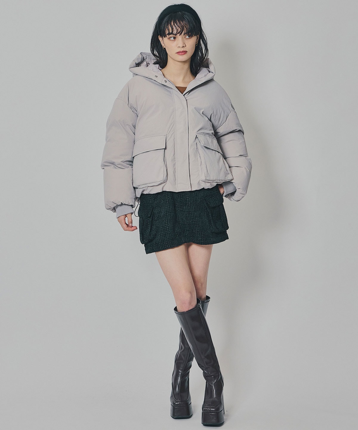 フラップポケットファイバーダウンジャケット