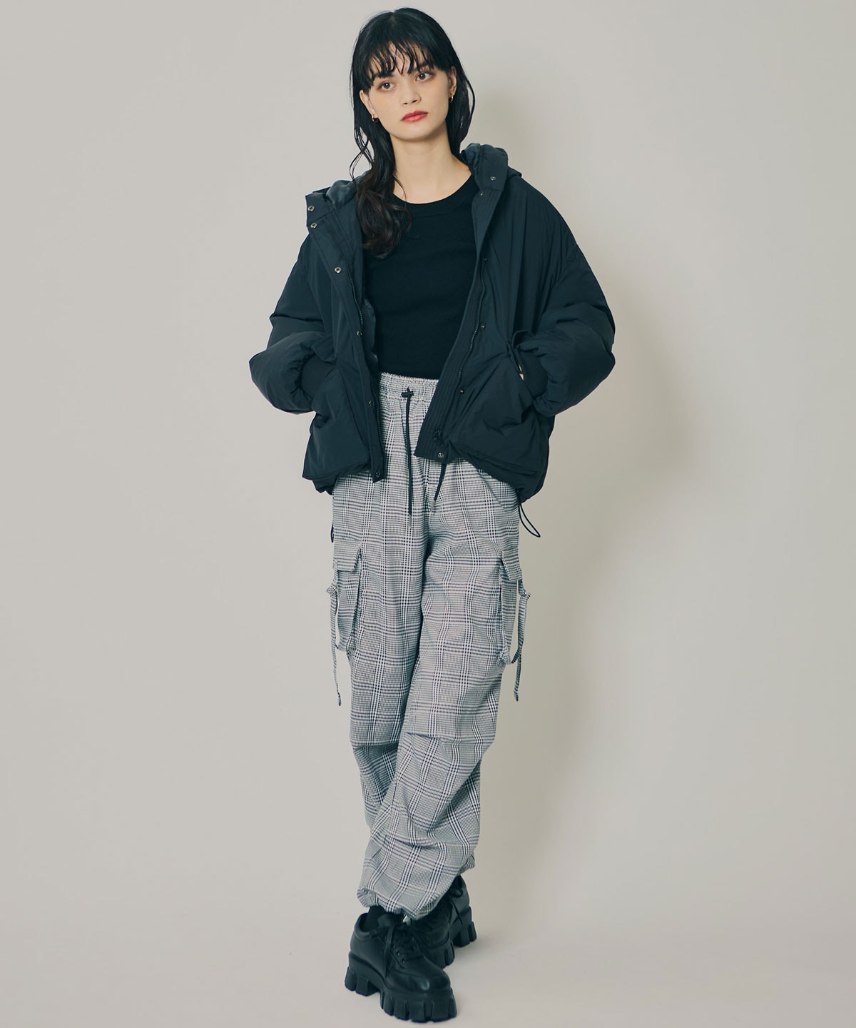 フラップポケットファイバーダウンジャケット