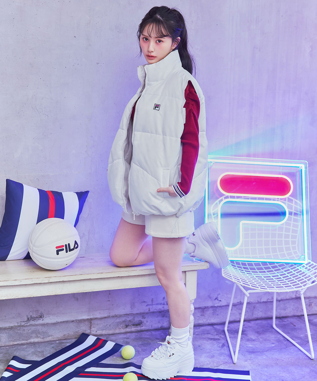 ［FILA×REDYAZEL］2WAYフェイクダウンジャケット