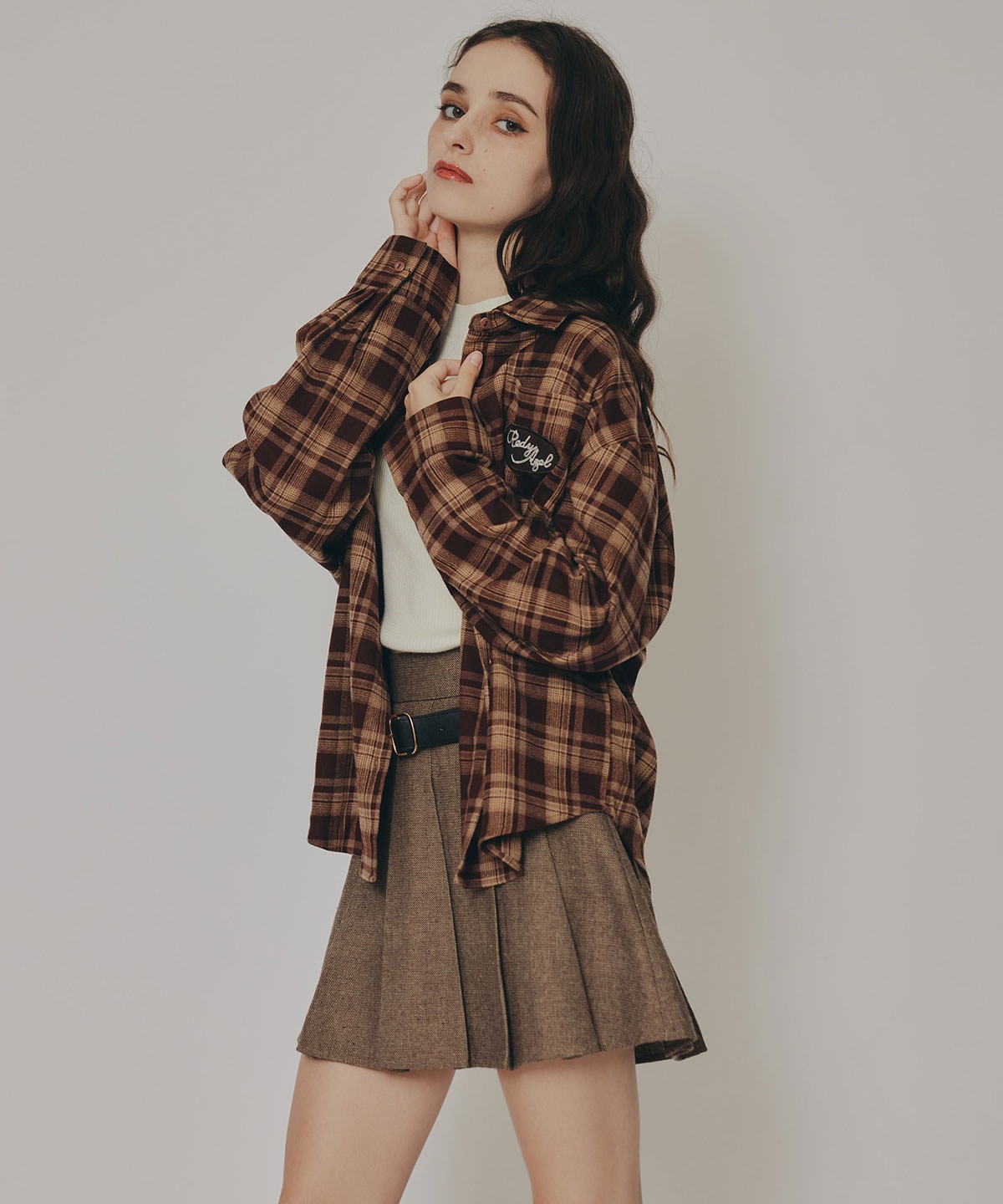 ロゴワッペンオーバーシャツ