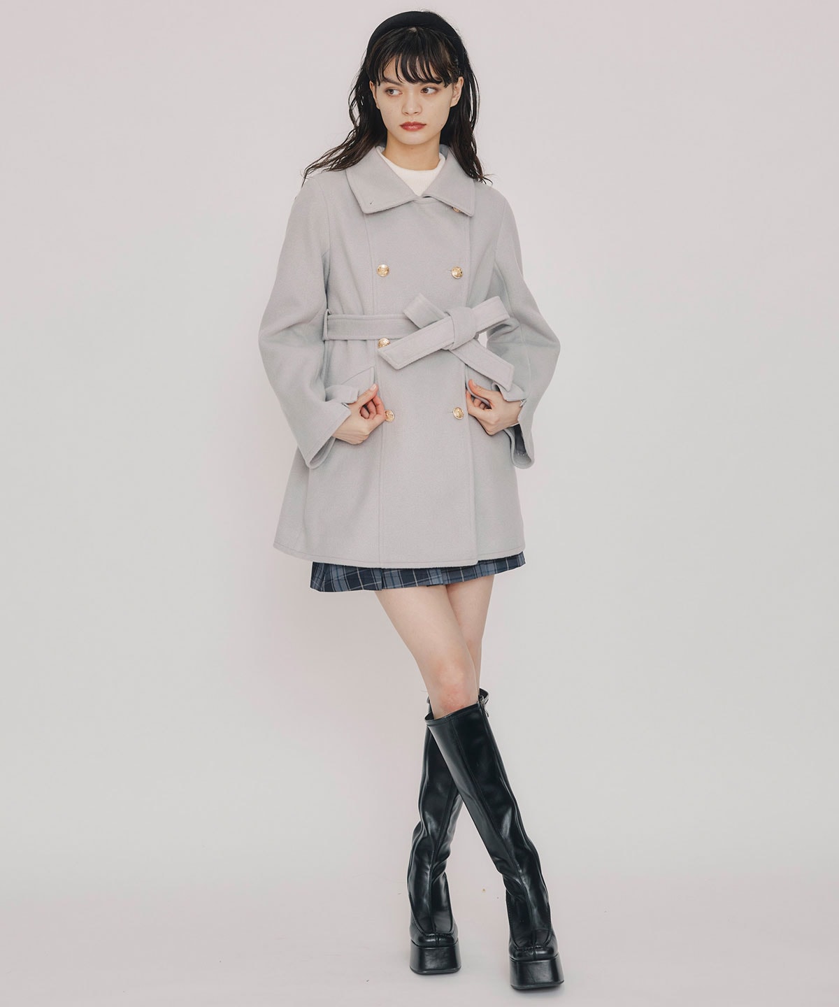 2WAYベルスリーブミドルコート